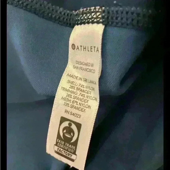 Athleta Womens Size Medium Teal Side Pockets Athletic Workout Leggings - Picture 4 of 4